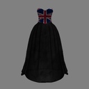 Union Jack Fitmesh Evening Dress