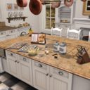 White Mesh Interactive Kitchen